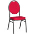 Czerwone metalowe krzesło bankietowe Pogos 3X