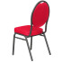 Czerwone tapicerowane krzesło bankietowe sztaplowane Pogos 3X