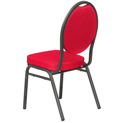 Czerwone tapicerowane krzesło bankietowe sztaplowane Pogos 3X