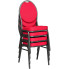 Czerwone tapicerowane krzesło do sali bankietowej konferencyjnej Pogos 3X