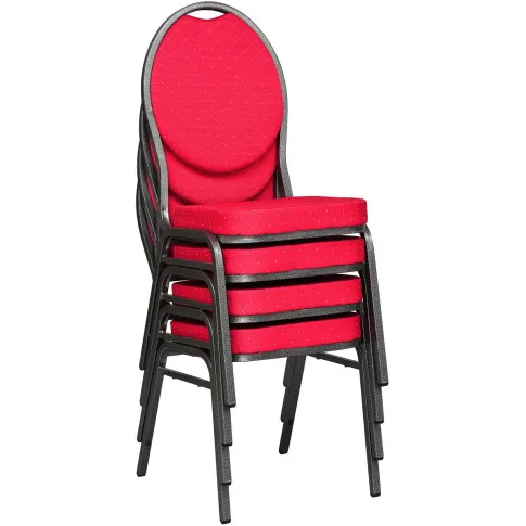 Czerwone tapicerowane krzesło do sali bankietowej konferencyjnej Pogos 3X