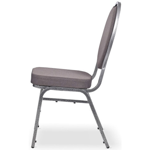 Szare eleganckie krzesło bankietowe sztaplowane Pogos 4x