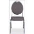 Szare eleganckie tapicerowane krzesło bankietowe Pogos 4x
