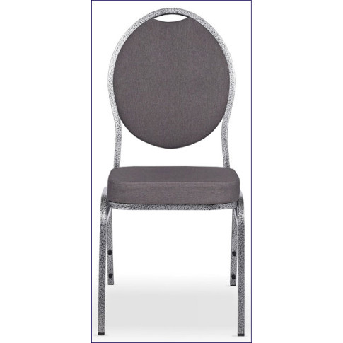 Szare eleganckie tapicerowane krzesło bankietowe Pogos 4x