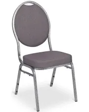 Szare krzesło bankietowe sztaplowane - Pogos 4X w sklepie Edinos.pl