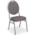 Szare metalowe krzesło bankietowe tapicerowane Pogos 4X
