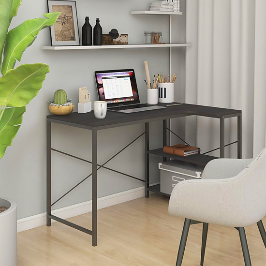 Wizualizacja biurka Ali kolor czarny