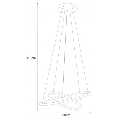 Fotografia Lampa wisząca LED ring nad stół - S003-Awis z kategorii Lampy