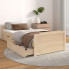 aranżacja z naturalnym drewnianym łóżkiem Haver