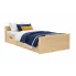 Sosnowe pojedyncze łóżko z szufladami 90x200 - Kamos