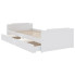 drewniane łóżko z szufladami białe Haver