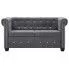 Zdjęcie sofa Charlotte 2Q, styl Chesterfield, szara - sklep Edinos.pl