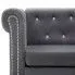 Szczegółowe zdjęcie nr 9 produktu Szara aksamitna kanapa w stylu Chesterfield - Xavier 2Q