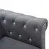 Szczegółowe zdjęcie nr 10 produktu Szara aksamitna kanapa w stylu Chesterfield - Xavier 2Q