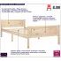 Drewniane łóżko w kolorze naturalnym100x200 Siran 3X