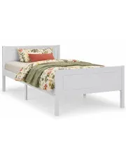 Białe drewniane łóżko jednoosobowe 100x200 - Tangle 3X w sklepie Edinos.pl