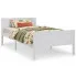 Białe drewniane łóżko jednoosobowe 100x200 Tangle 3X