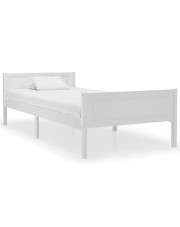 Białe drewniane łóżko jednoosobowe 100x200 - Siran 3X w sklepie Edinos.pl