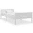 Białe drewniane łóżko jednoosobowe 100x200 - Siran 3X
