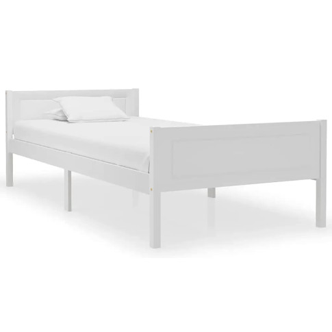 sosnowe białe łóżko 100x200 Siran 3X