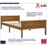 Drewniane łóżko w kolorze miodowy brąz 100x200 Siran 3X