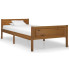 Drewniane jednoosobowe łóżko miodowy brąz 100x200 - Siran 3X