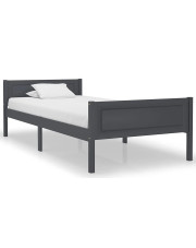 Szare drewniane łóżko jednoosobowe 100x200 - Siran 3X w sklepie Edinos.pl