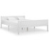 Białe łóżko z litego drewna sosny 120x200 - Siran 4X