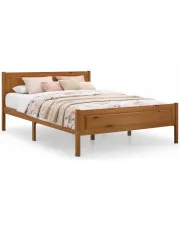 Drewniane łóżko miodowy brąz 120x200 - Tangle 4X w sklepie Edinos.pl