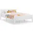 Białe dwuosobowe drewniane łóżko 140x200 Tangle 5X