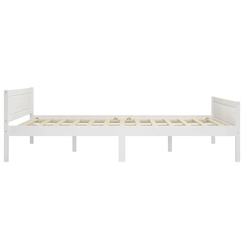 drewniane białe łóżko 140x200 Siran 5X