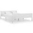 Białe dwuosobowe drewniane łóżko 140x200 - Siran 5X