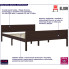 Drewniane łóżko w kolorze ciemny brąz 140x200 Siran 5X
