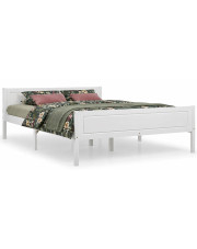Białe dwuosobowe łóżko drewniane 160x200 - Tangle 6X w sklepie Edinos.pl