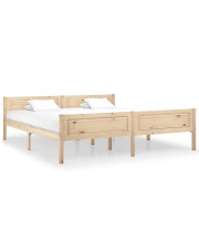 Małżeńskie łóżko z naturalnego drewna 180x200 - Siran 7X w sklepie Edinos.pl