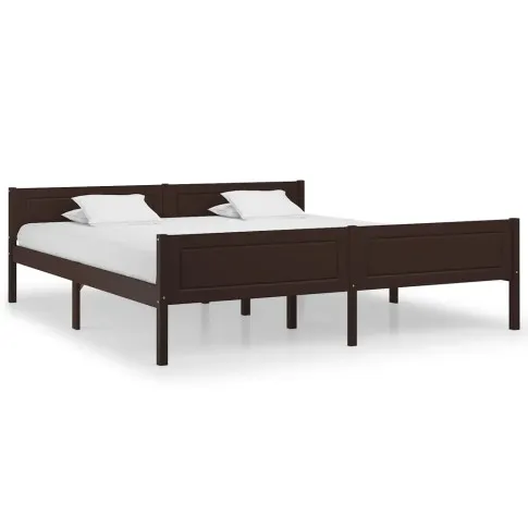 sosnowe ciemnobrązowe łóżko 180x200 Siran 7X