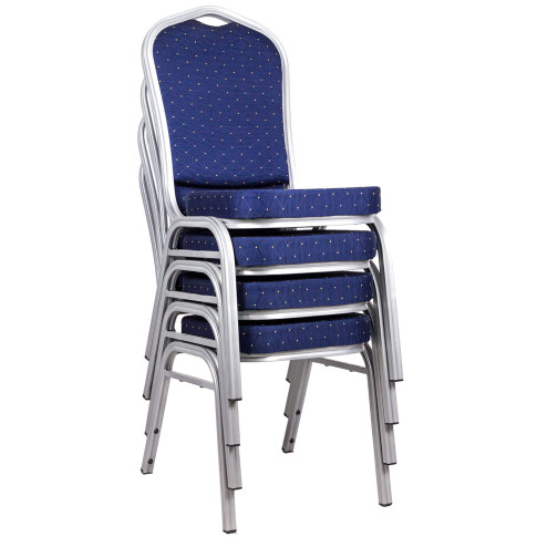 Niebieskie metalowe krzesło sztaplowane bankietowe Enix 3X