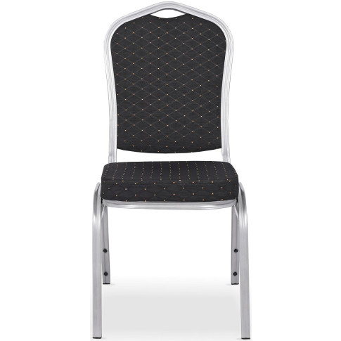 Czarne krzesło bankietowe tapicerowane Enix 3X