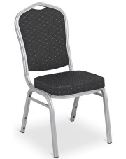 Czarne tapicerowane krzesło do sali bankietowej - Enix 3X w sklepie Edinos.pl