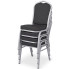Czarne metalowe krzesło tapicerowane sztaplowane Enix 3X
