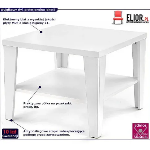 Fotografia Kwadratowa biała ława Umis 2X z kategorii Salon