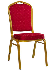 Czerwone krzesło sztaplowane - Enix 5X w sklepie Edinos.pl