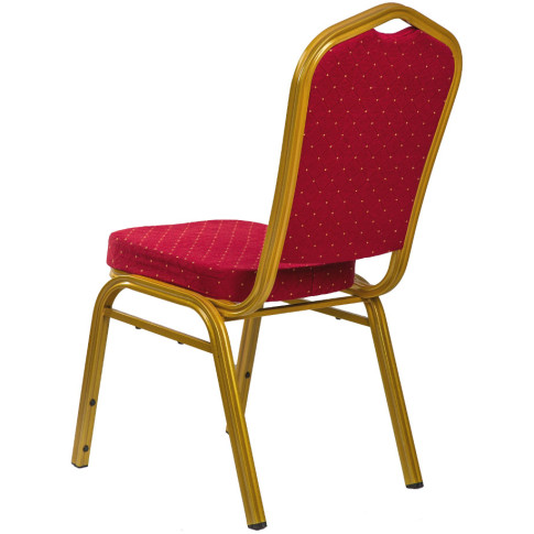 Czerwone metalowe krzesło bankietowe Enix 5X