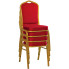 Czerwone sztaplowane krzesło do sali bankietowej Enix 5X