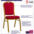 Infografika czerwonego sztaplowanego krzesła bankietowego Enix 5X