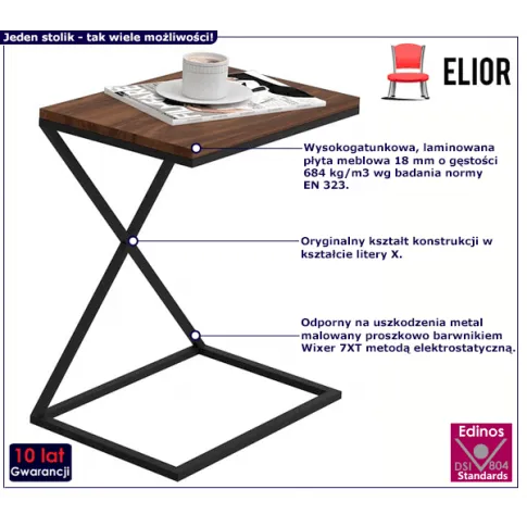 Fotografia Stolik pod laptopa typu X Ziftos - orzech z kategorii Ławy i stoliki