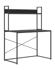 Czarne minimalistyczne metalowe biurko - Tandrum w sklepie Edinos.pl