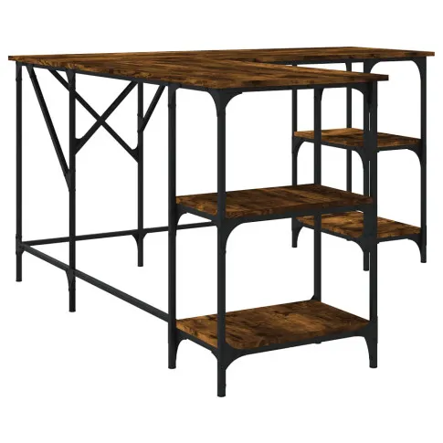 Biurko loft Subeko kolor przydymiony dąb