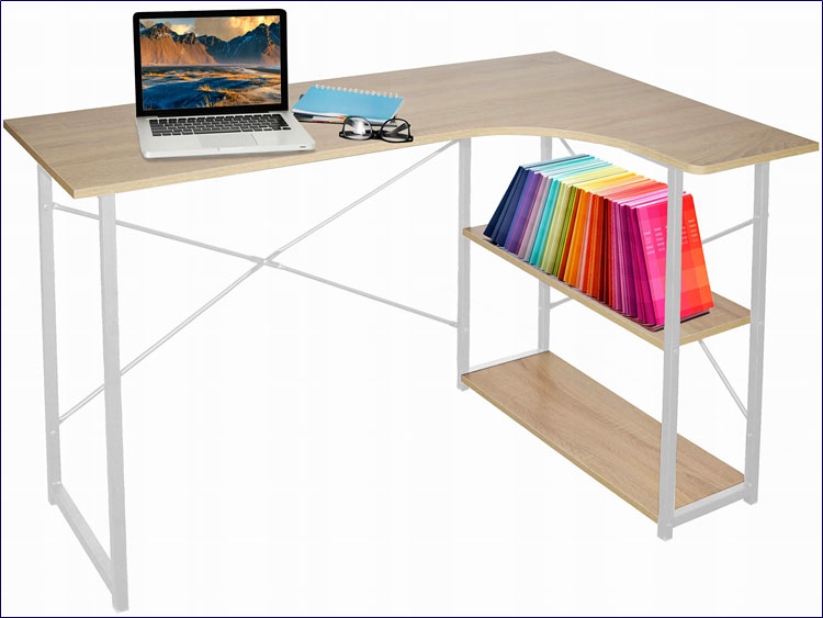 Białe biurko rogowe Uvos