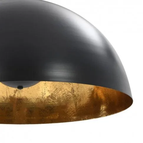 Szczegółowe zdjęcie nr 7 produktu Czarno-złote lampy wiszące nad stół 2 sztuki - EX105-Fiton